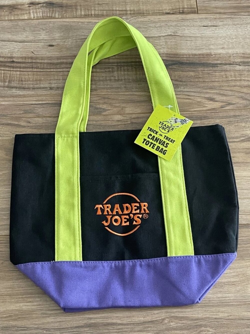 👻 Trader Joe’s  Halloween “Trick or Treat” Tote Bag – Black&Green – New 🎃